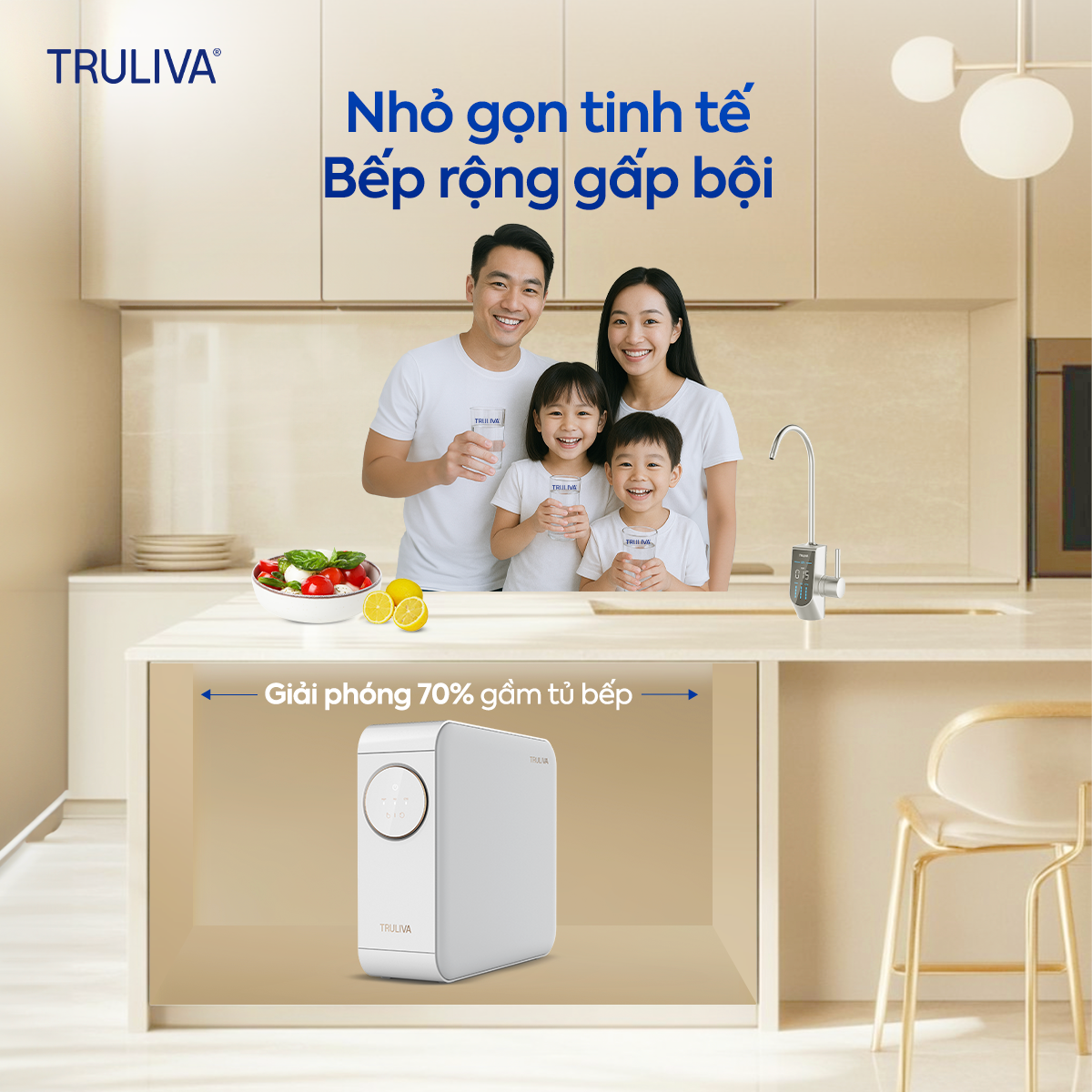 Máy Lọc Nước Âm Tủ Truliva UR5676 3