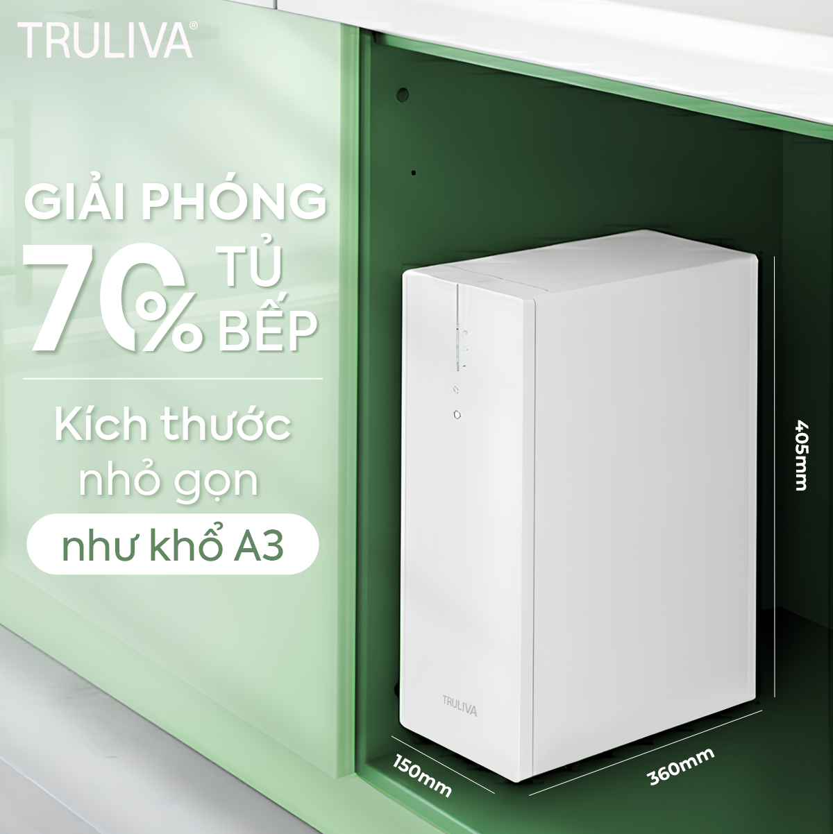 Máy Lọc Nước Âm Tủ Truliva UR3626 3