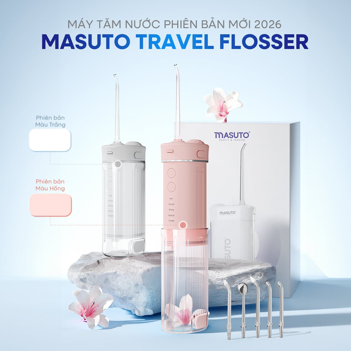 Máy Tăm Nước Gấp Gọn Masuto MSTravelFloss 2