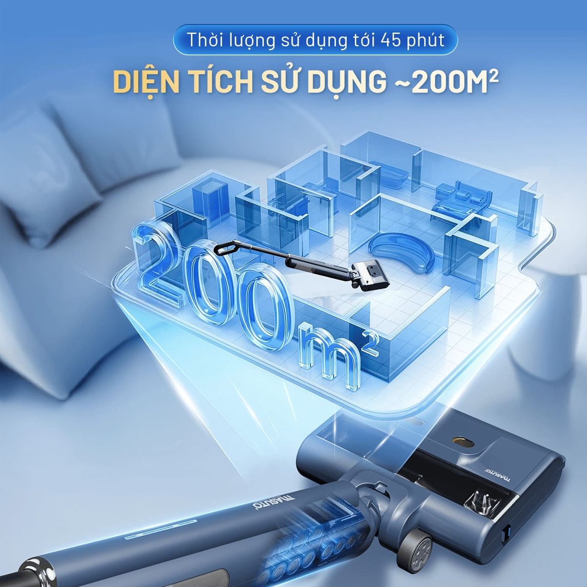 Máy Lau Nhà Cầm Tay Masuto MSWetClean 5