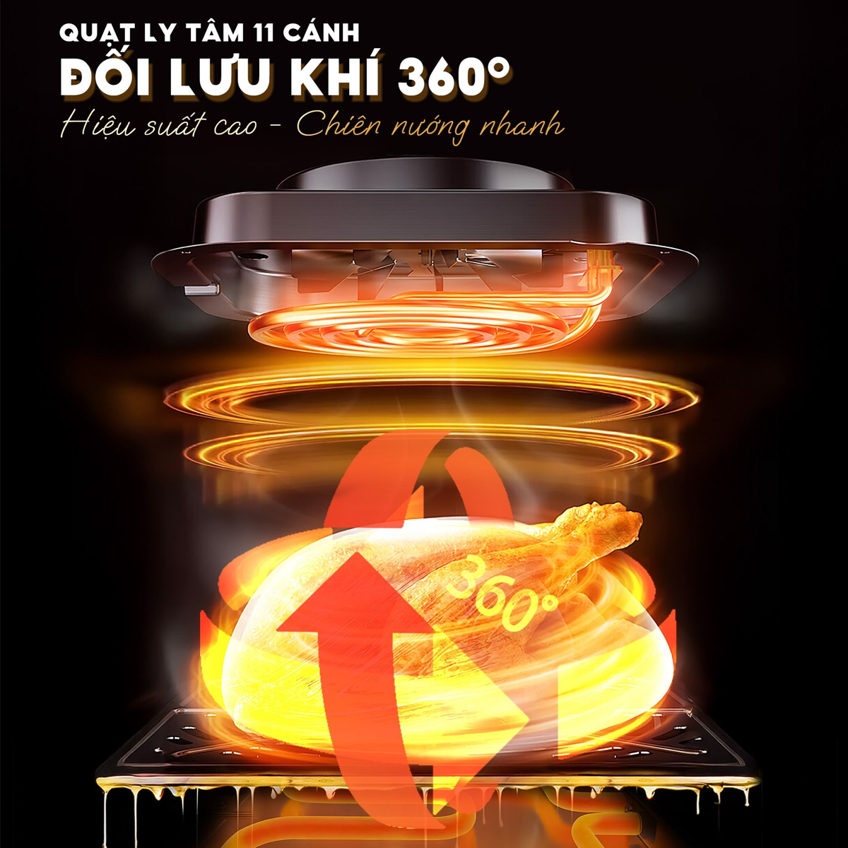 Nồi Chiên Không Dầu Phun Sương Hơi Nước Masuto MSKing 6.0 Lít 6