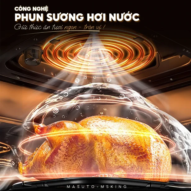 Nồi Chiên Không Dầu Phun Sương Hơi Nước MSKing 6.0 Lít