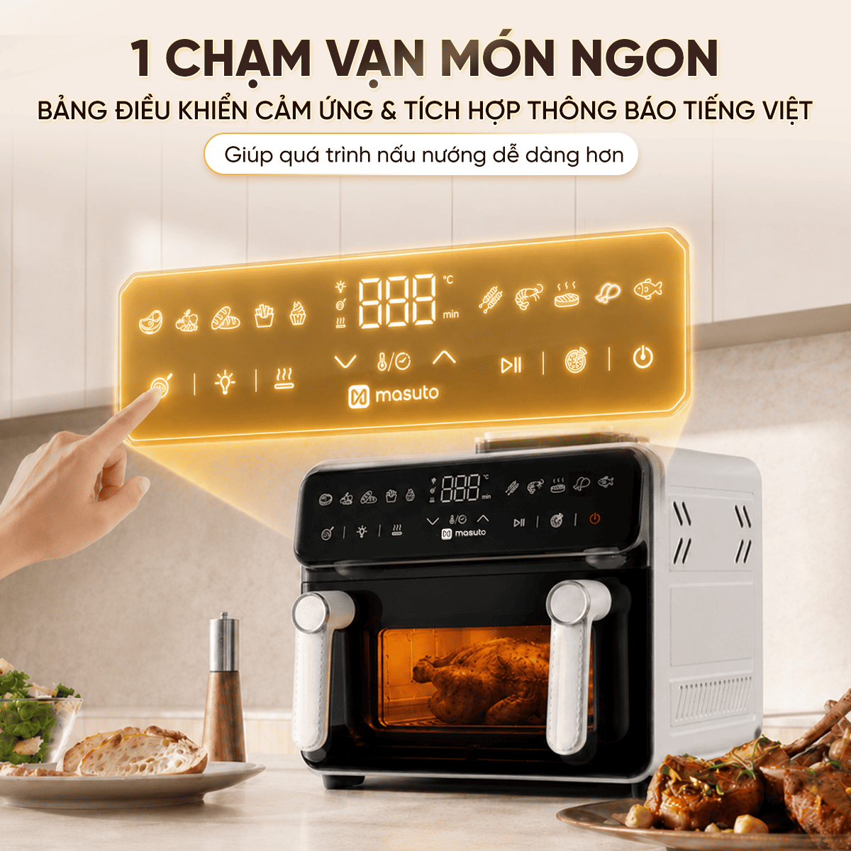 Nồi Chiên Không Dầu Masuto MSPPrimeAir 12 Lít 3