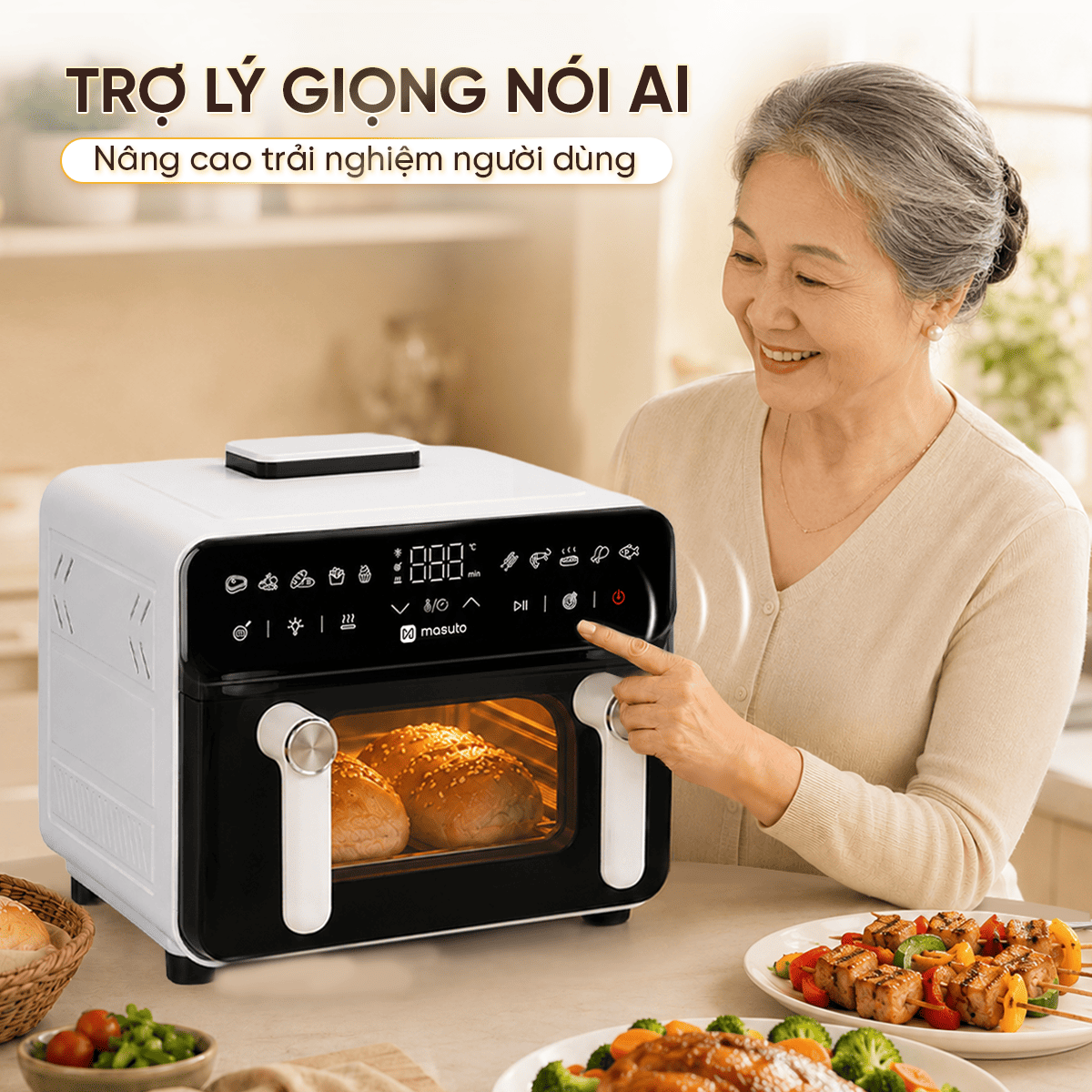 Nồi Chiên Không Dầu Masuto MSPPrimeAir 12 Lít 9