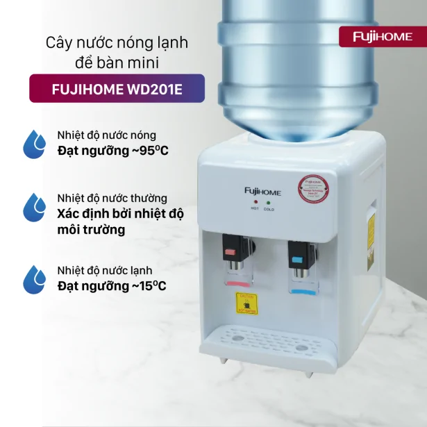 Cây Nước Nóng Lạnh Để Bàn Mini Fujihome WD201E