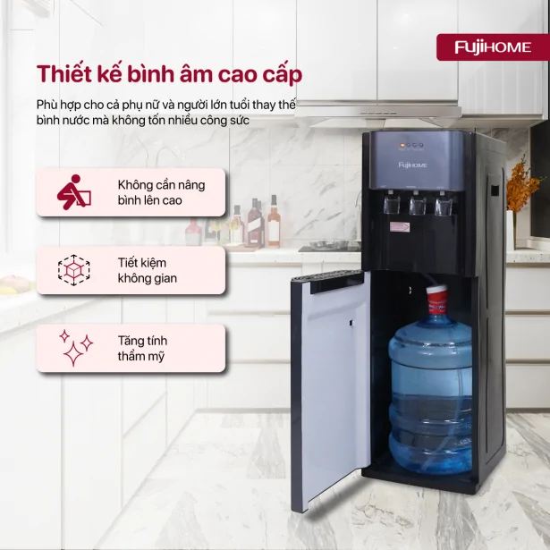 Cây Nước Nóng Lạnh Bình Âm Cao Cấp Fujihome WD211UE
