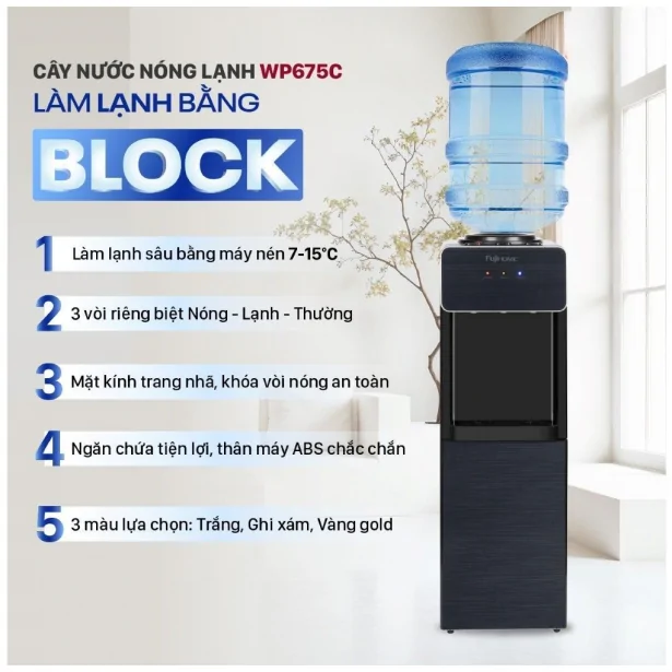 Cây Nước Nóng Lạnh Fujihome WD675C-B