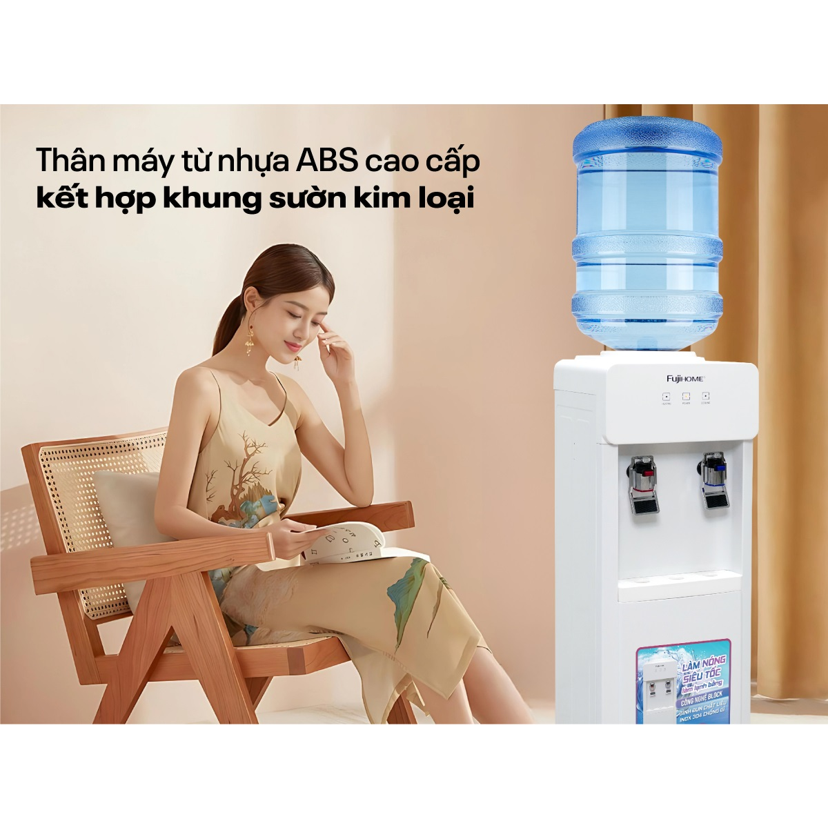 Cây Nước Nóng Lạnh Fujihome WD676C 3