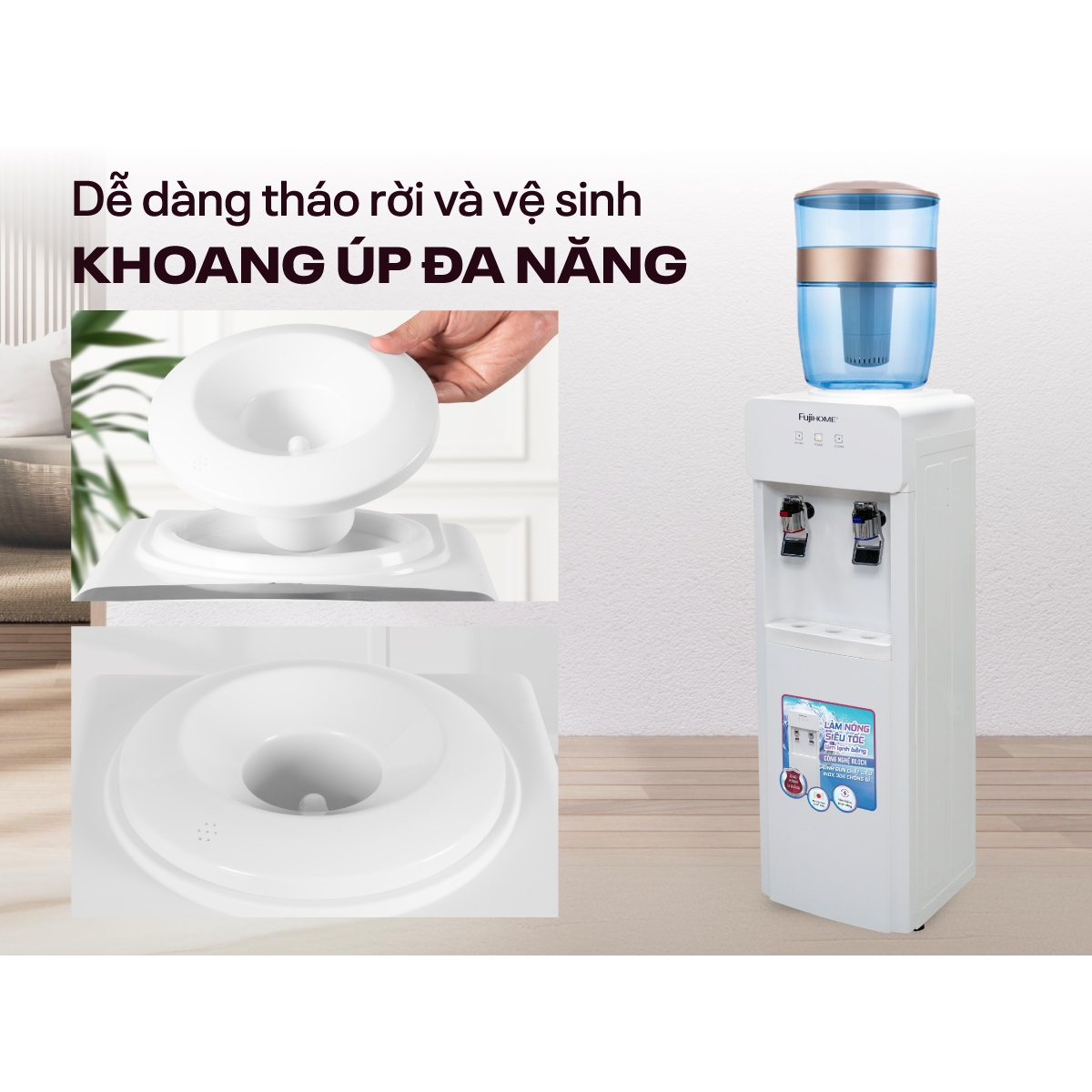 Cây Nước Nóng Lạnh Fujihome WD676C 4