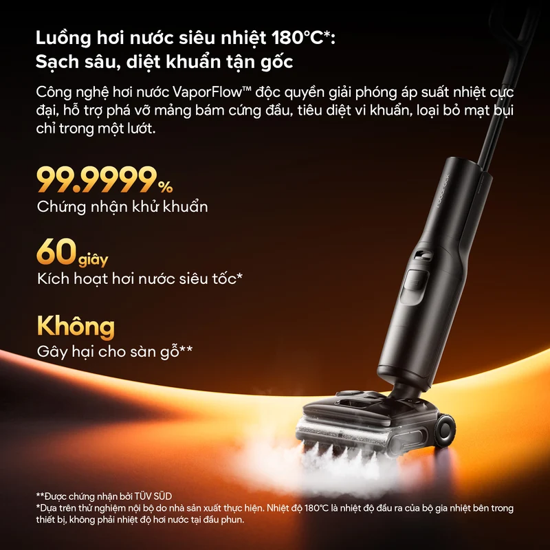 Máy Hút Bụi Lau Sàn Roborock F25 Steam 3