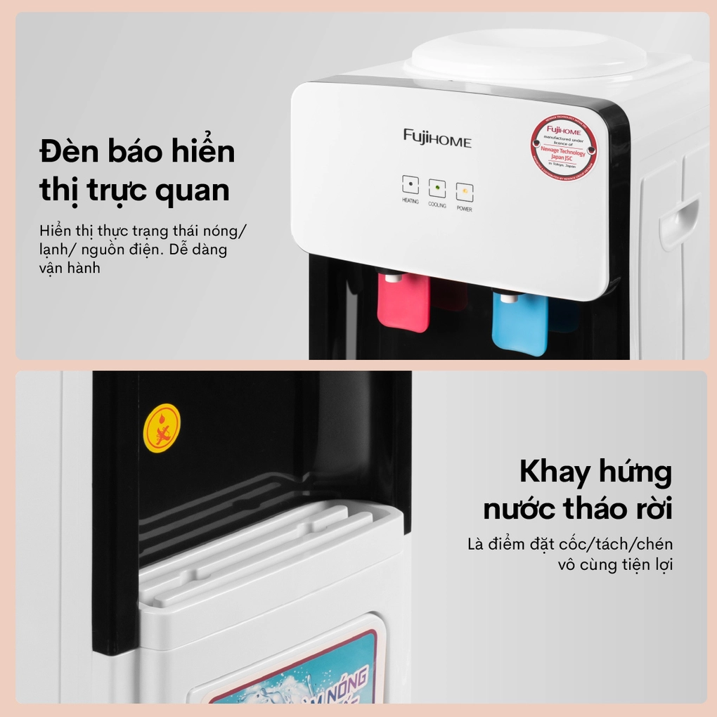 Cây Nước Nóng Lạnh Fujihome WD2002E 5