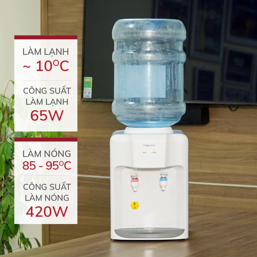 Cây Nước Nóng Lạnh Để Bàn Mini Fujihome WD5510E 4