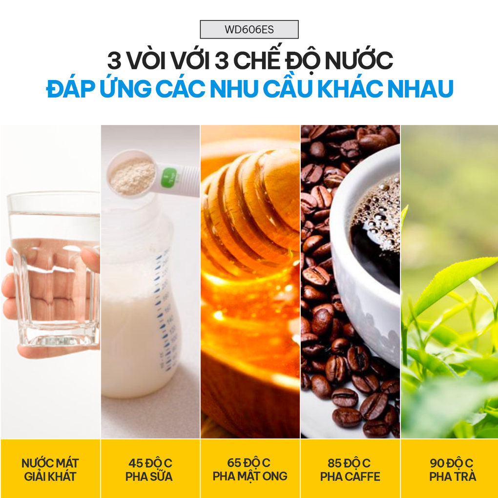 Cây Nước Nóng Lạnh Bình Âm Cao Cấp Fujihome WD606ES 4