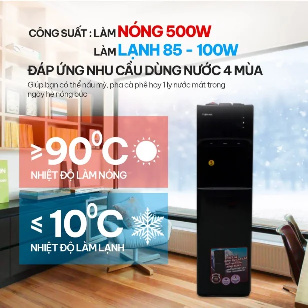 Cây Nước Nóng Lạnh Bình Âm Cao Cấp Fujihome WD606C