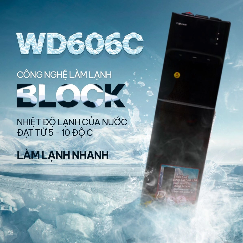 Cây Nước Nóng Lạnh Bình Âm Cao Cấp Fujihome WD606C 1