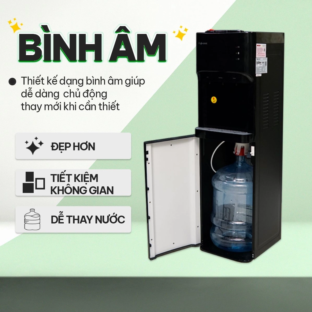 Cây Nước Nóng Lạnh Bình Âm Cao Cấp Fujihome WD606C 3