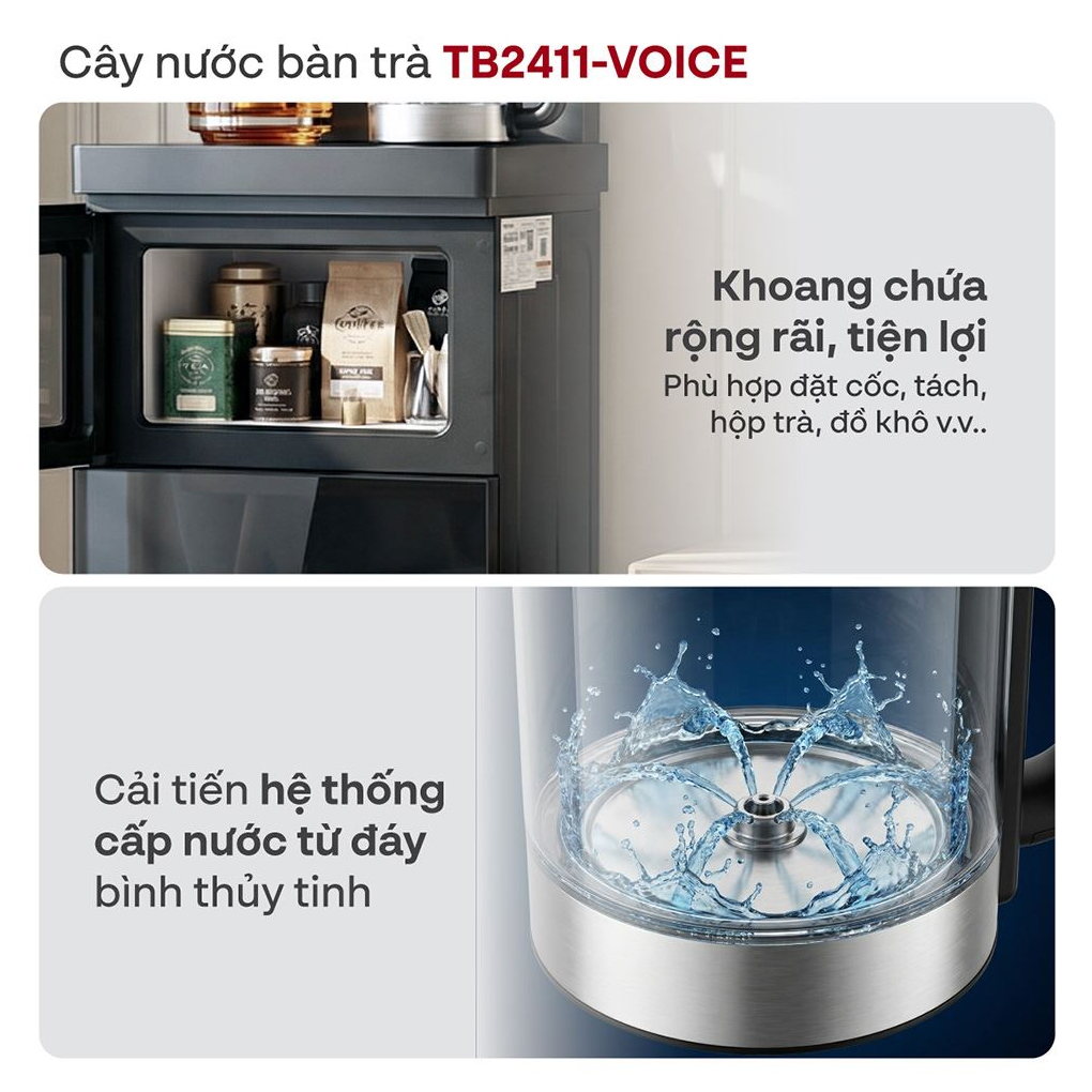 Cây Nước Bàn Trà Điều Khiển Bằng Giọng Nói Fujihome TB2411N-Voice 13