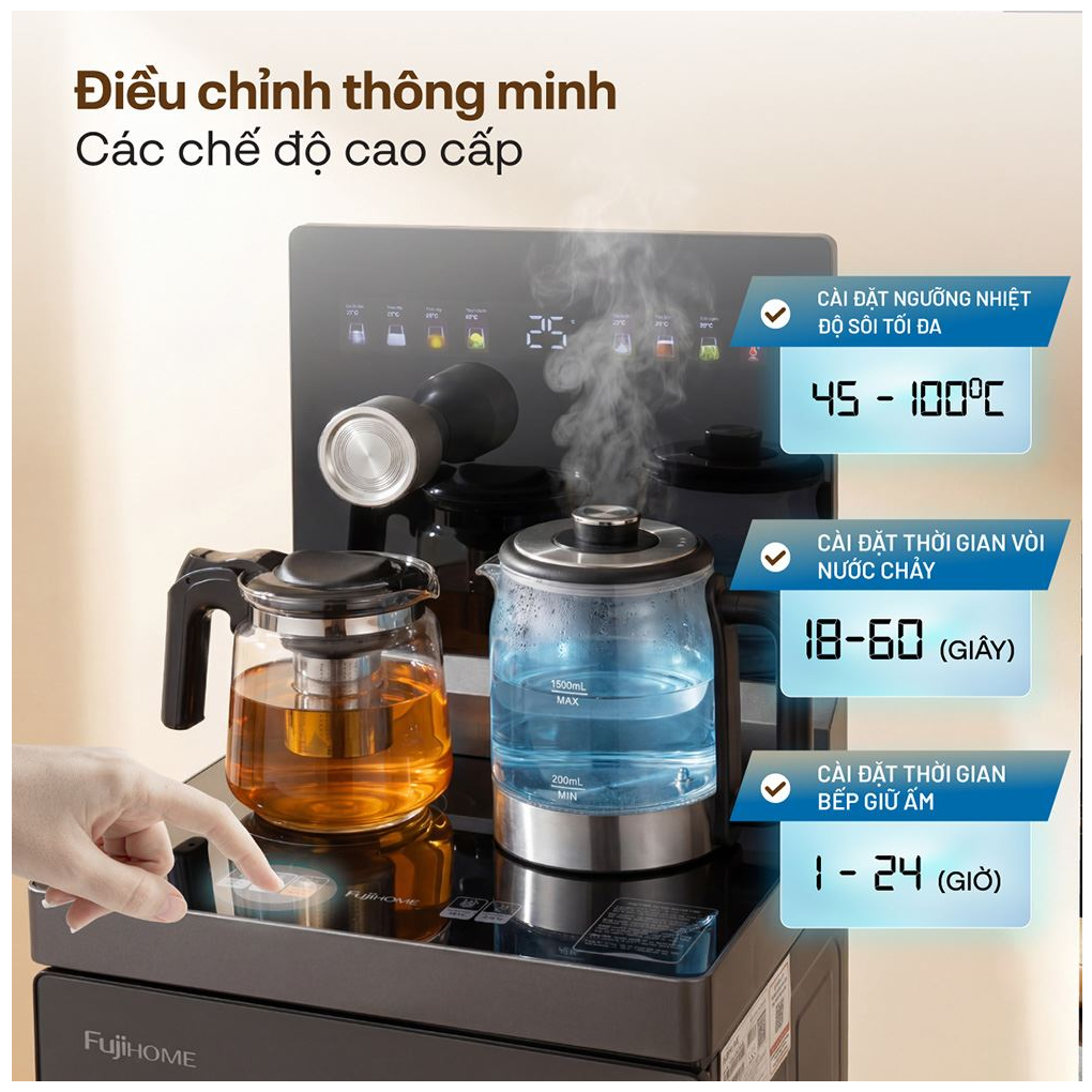 Cây Nước Bàn Trà Điều Khiển Bằng Giọng Nói Fujihome TB2411N-Voice 15