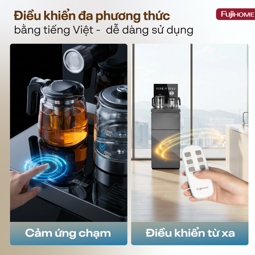 Cây Nước Bàn Trà Điều Khiển Bằng Giọng Nói Fujihome TB2411N-Voice 18