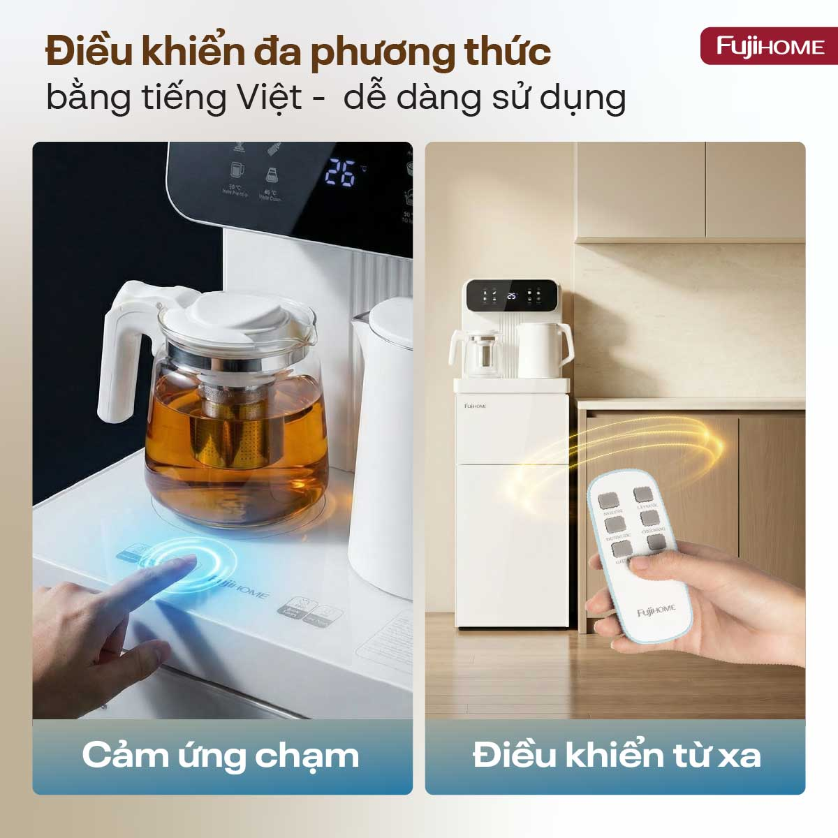 Cây Nước Nóng Lạnh Kết Hợp Bàn Pha Trà Cafe Fujihome TB237N 8