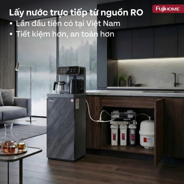 Cây Nước Nóng Lạnh Kết Hợp Bàn Pha Trà, Cafe Fujihome TB243AN