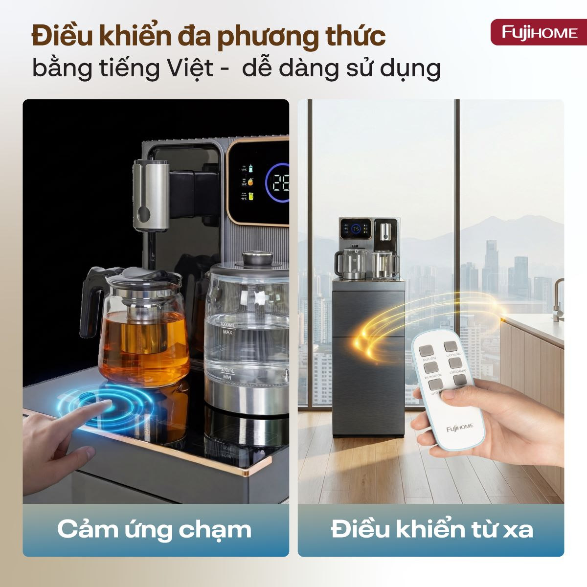 Cây Nước Nóng Lạnh Có Ngăn Khử Khuẩn UV Fujihome TB241N-UV 10