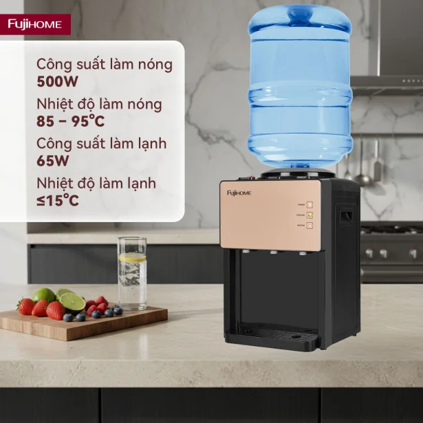 Cây Nước Nóng Lạnh Để Bàn Mini 3 Vòi Fujihome WD07E