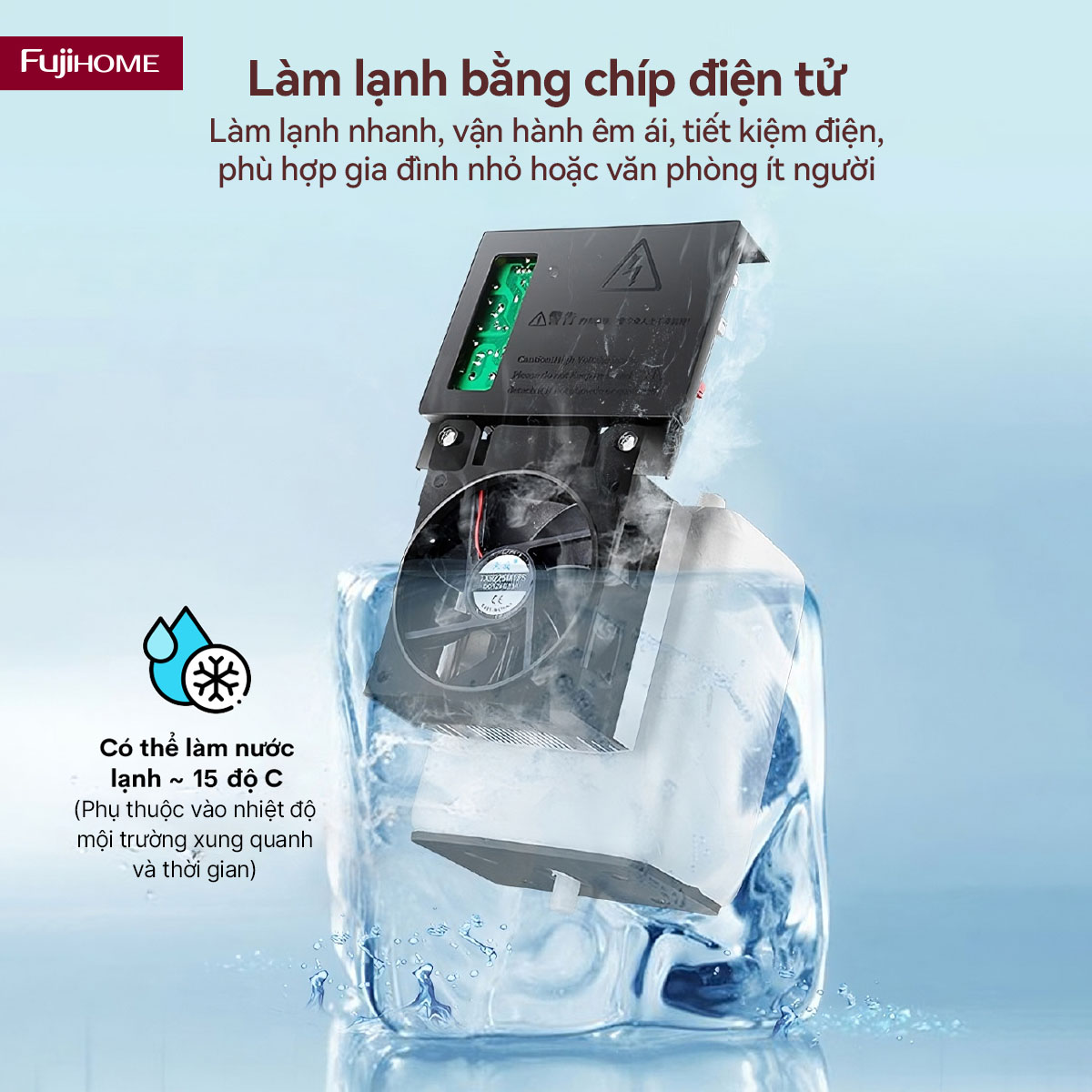 Cây Nước Nóng Lạnh Để Bàn Mini 3 Vòi Fujihome WD07E 2