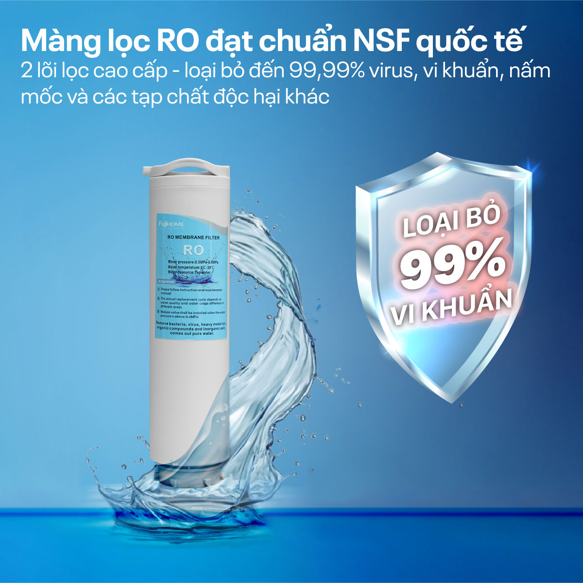 Máy Lọc Nước RO Nóng Lạnh Fujihome WP302C 4