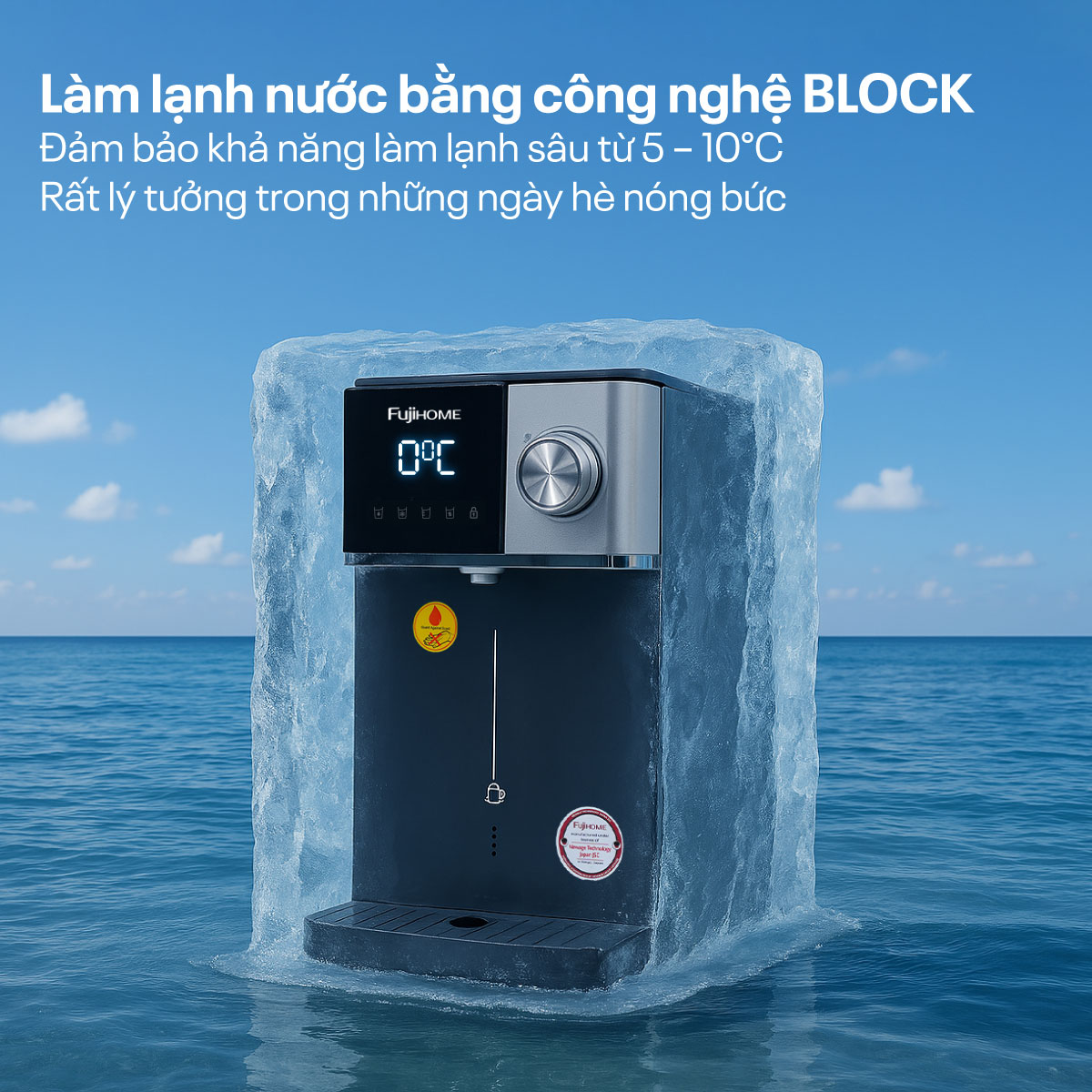 Máy Lọc Nước RO Nóng Lạnh Fujihome WP302C 6
