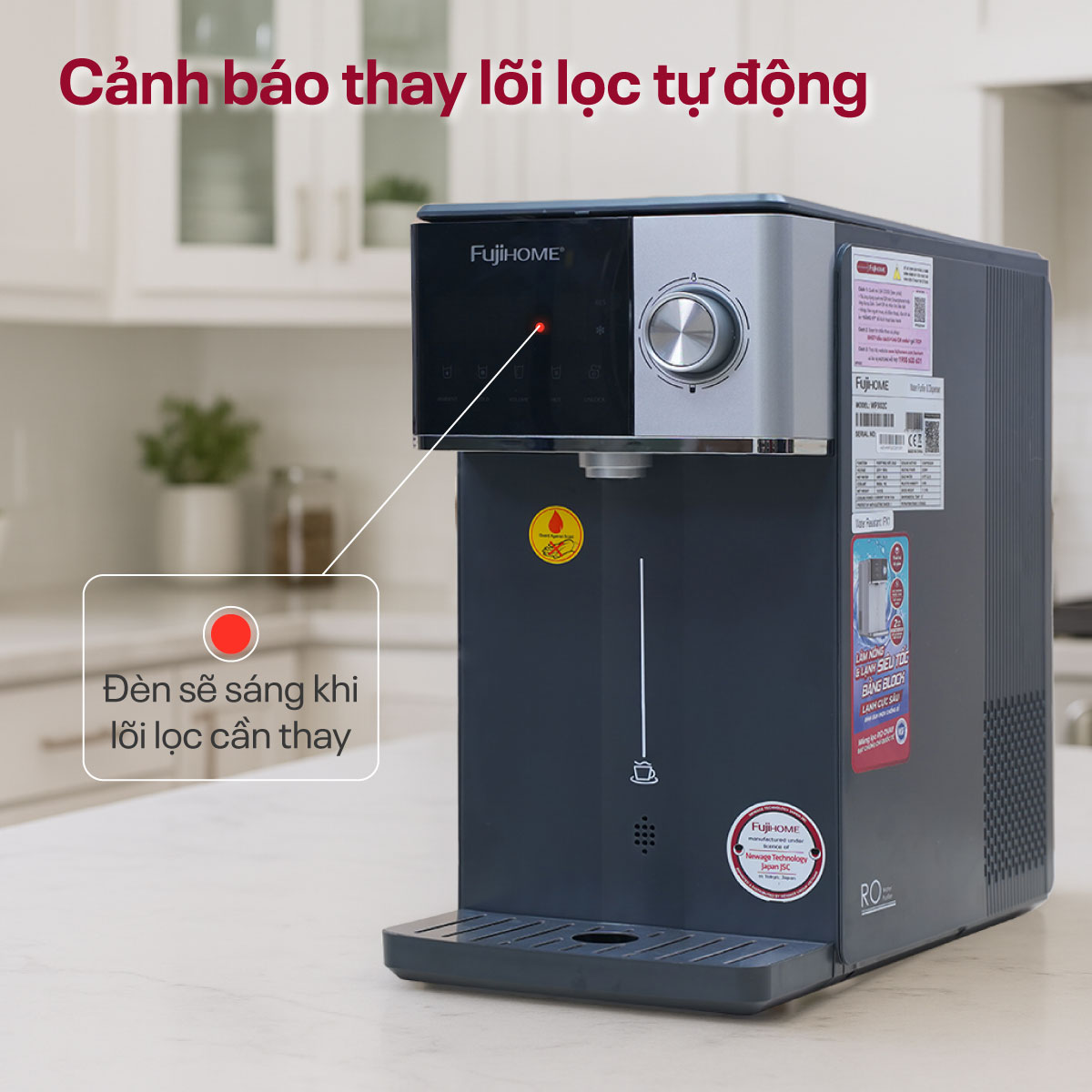 Máy Lọc Nước RO Nóng Lạnh Fujihome WP302C 8