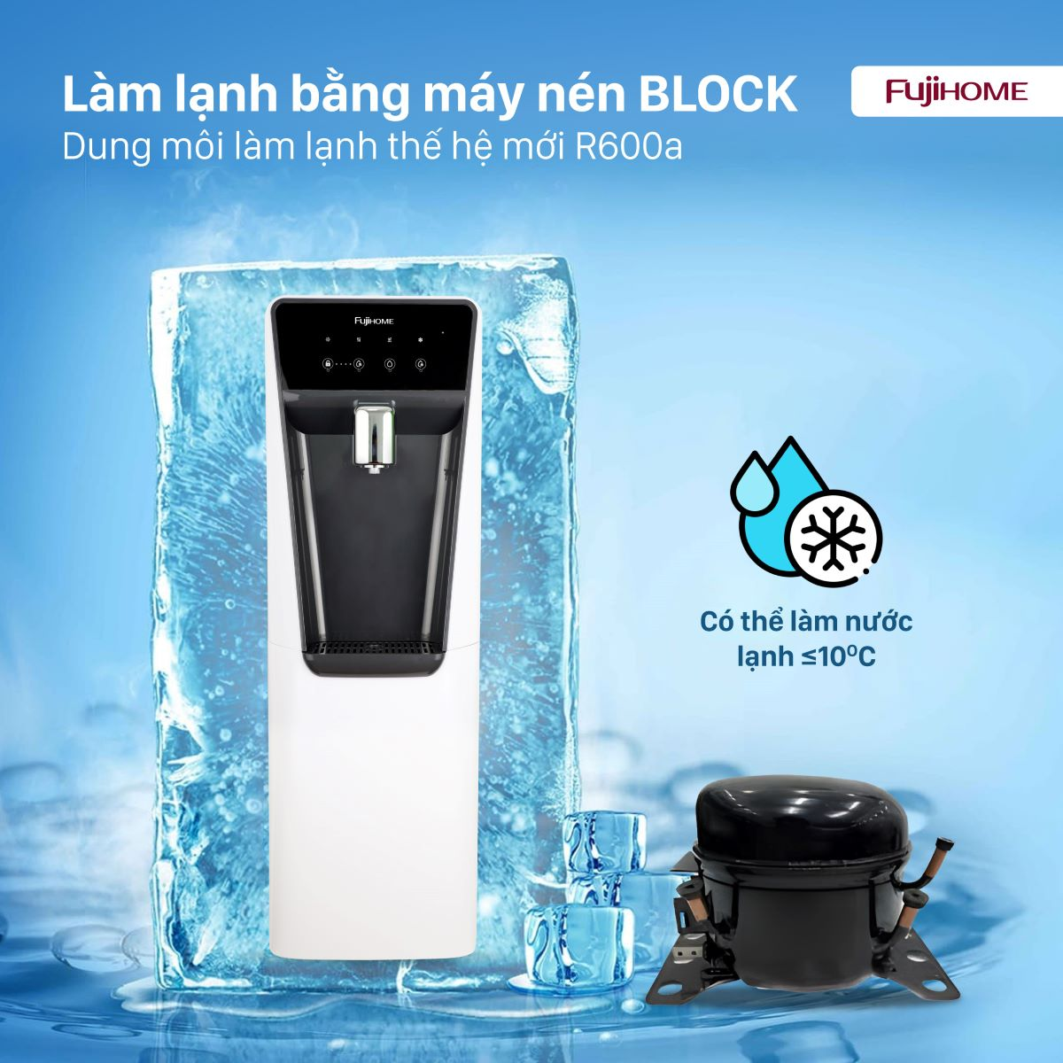 Máy Lọc Nước RO Tích Hợp Làm Nóng Lạnh Fujhome WP9201C 3