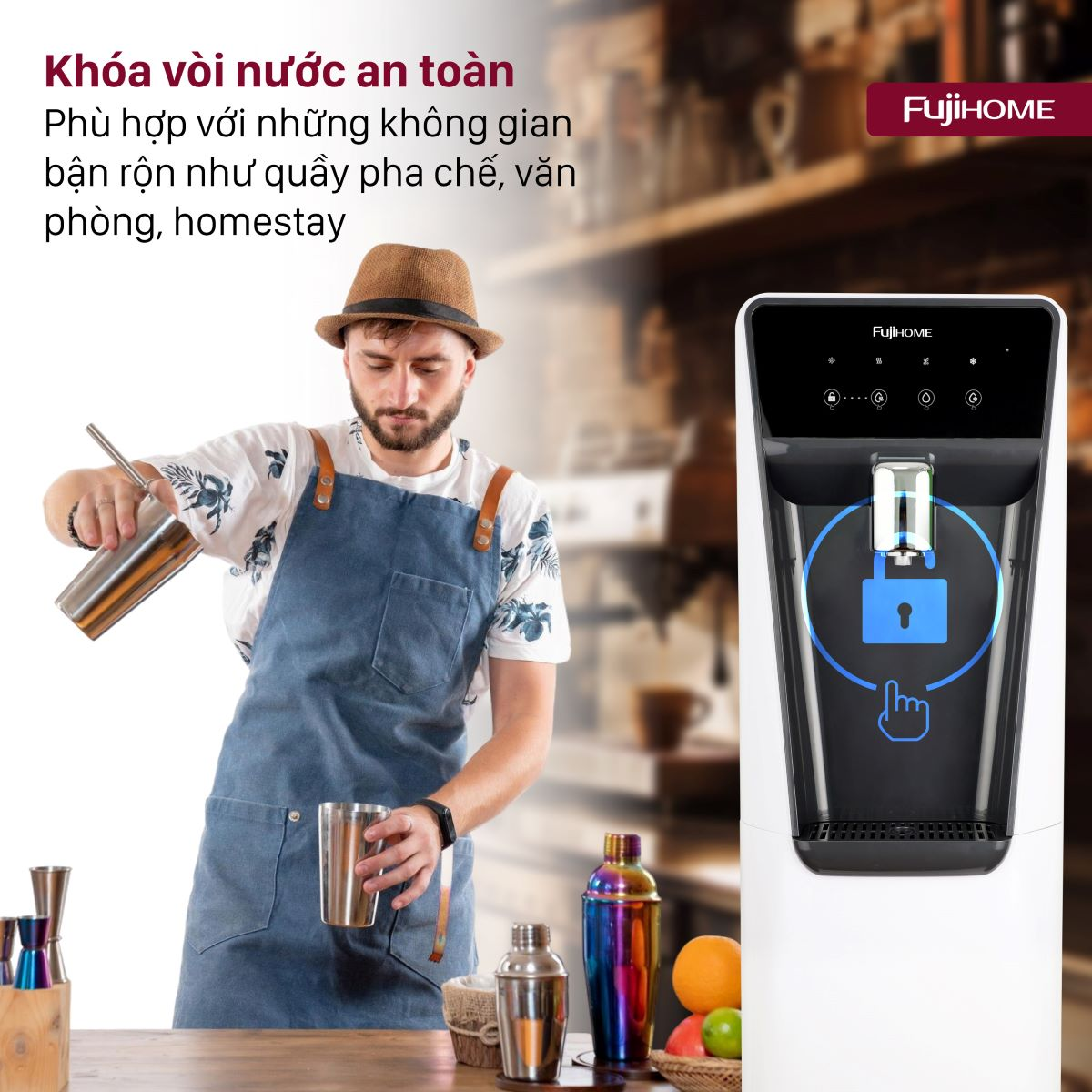 Máy Lọc Nước RO Tích Hợp Làm Nóng Lạnh Fujhome WP9201C 8