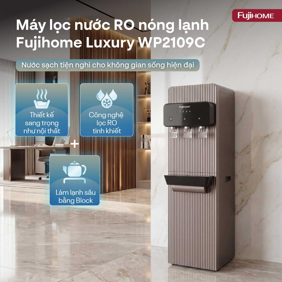 Máy Lọc Nước Có Chức Năng Làm Nóng Lạnh Fujihome WP2109C 1