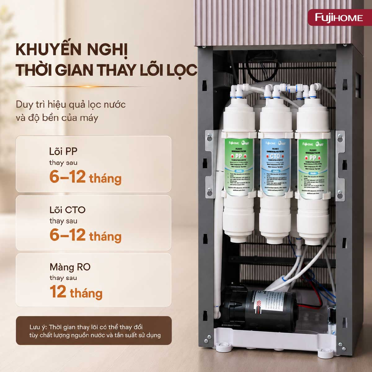 Máy Lọc Nước Có Chức Năng Làm Nóng Lạnh Fujihome WP2109C 6