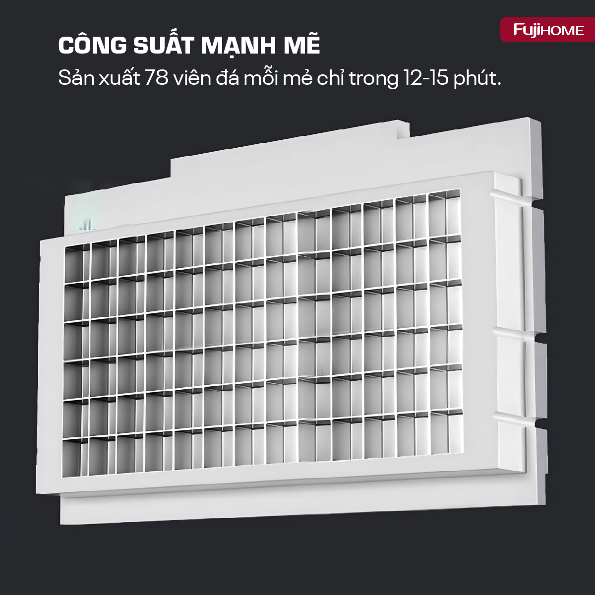 Máy Làm Đá Kèm Lọc Nước UF Fujihome IM70C 2