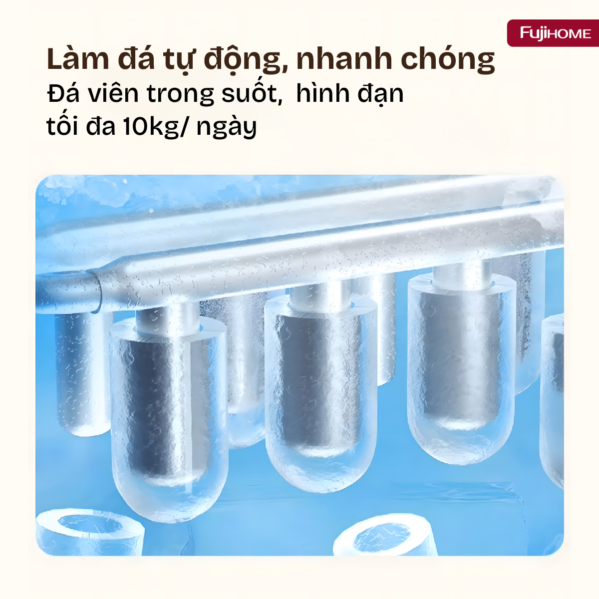 Máy Làm Đá Viên Mini Fujihome IM1218 5