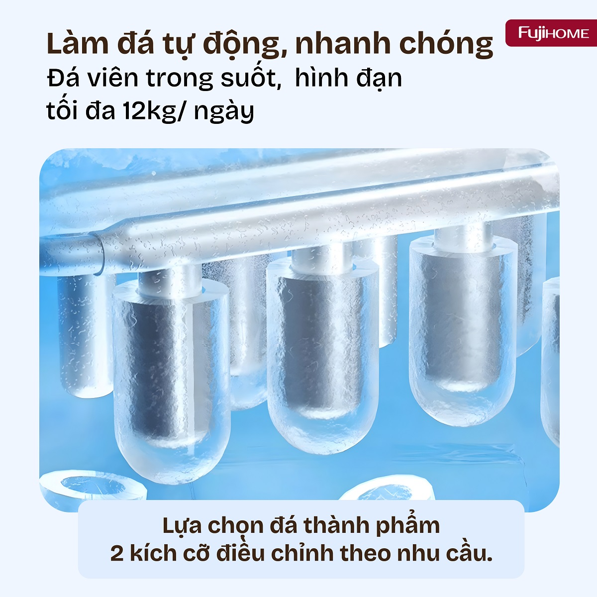 Máy Làm Đá Fujihome IM12N 4