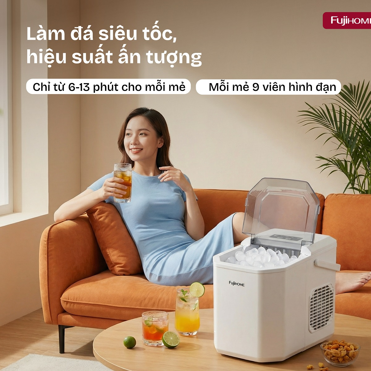 Máy Làm Đá Fujihome IM12N 5