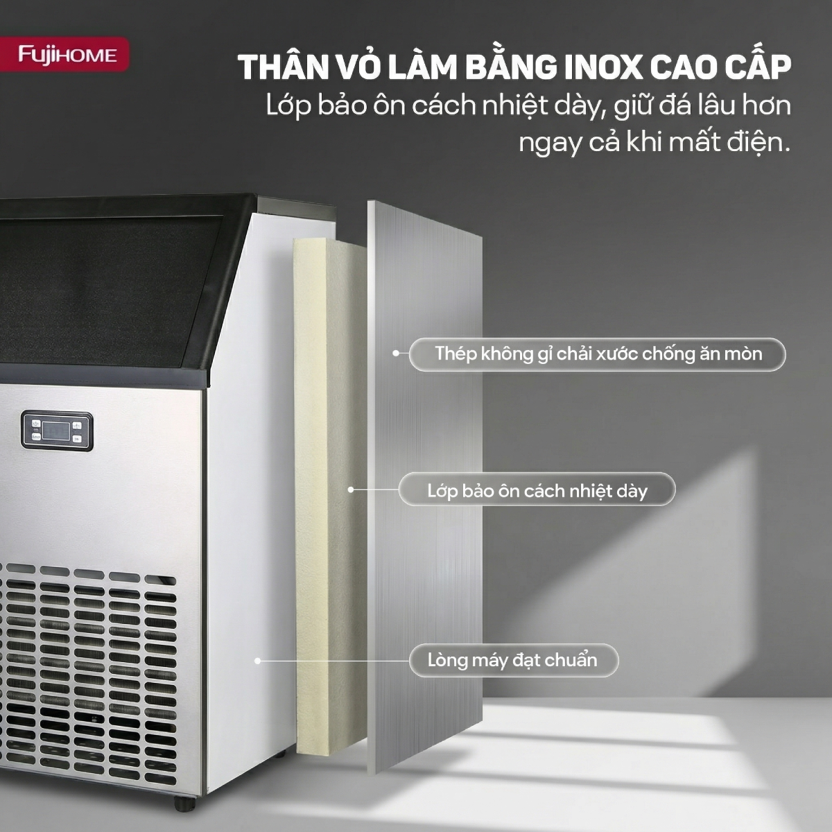 Máy Làm Đá Fujihome IM65 2