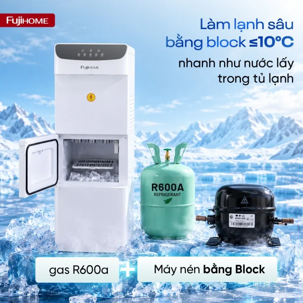 Máy Làm Nóng Lạnh Nước Uống Và Làm Đá Fujihome WD593C-IM