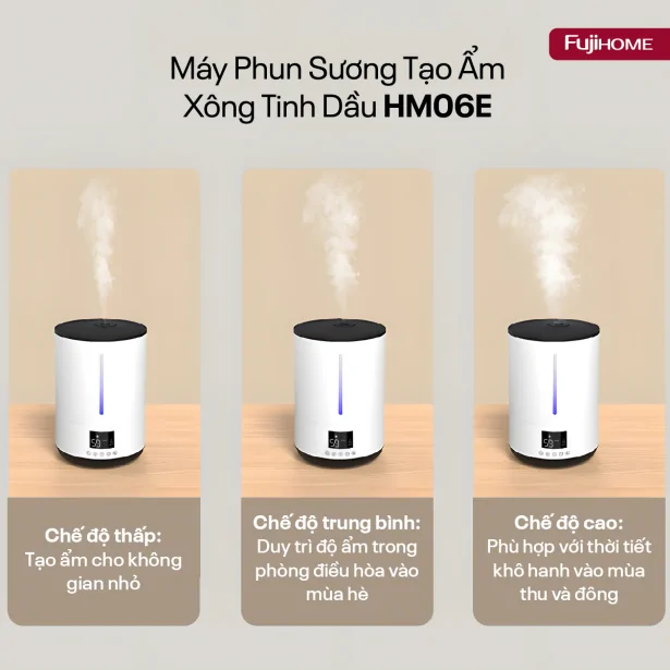 Máy Phun Sương Tạo Ẩm Xông Tinh Dầu Fujihome HM06E
