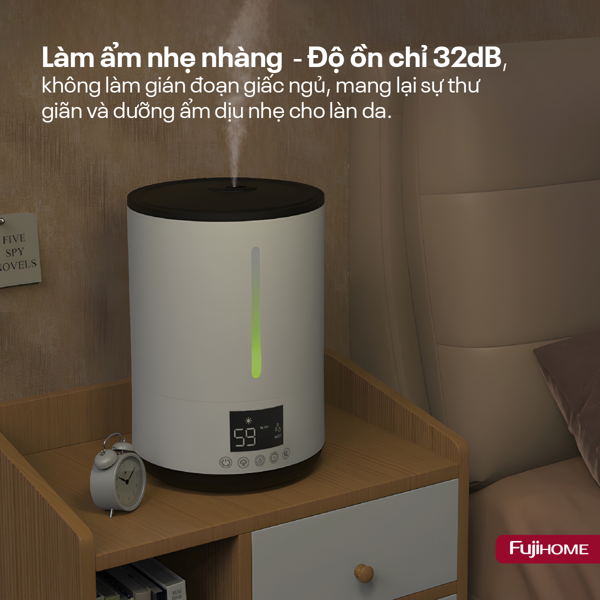Máy Phun Sương Tạo Ẩm Xông Tinh Dầu Fujihome HM06E 9