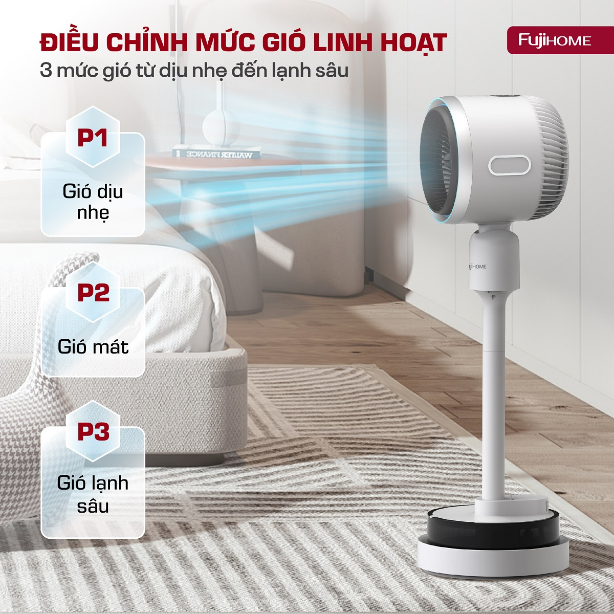 Quạt Điều Hòa Bốn Mùa Đa Năng Fujihome AC707 7