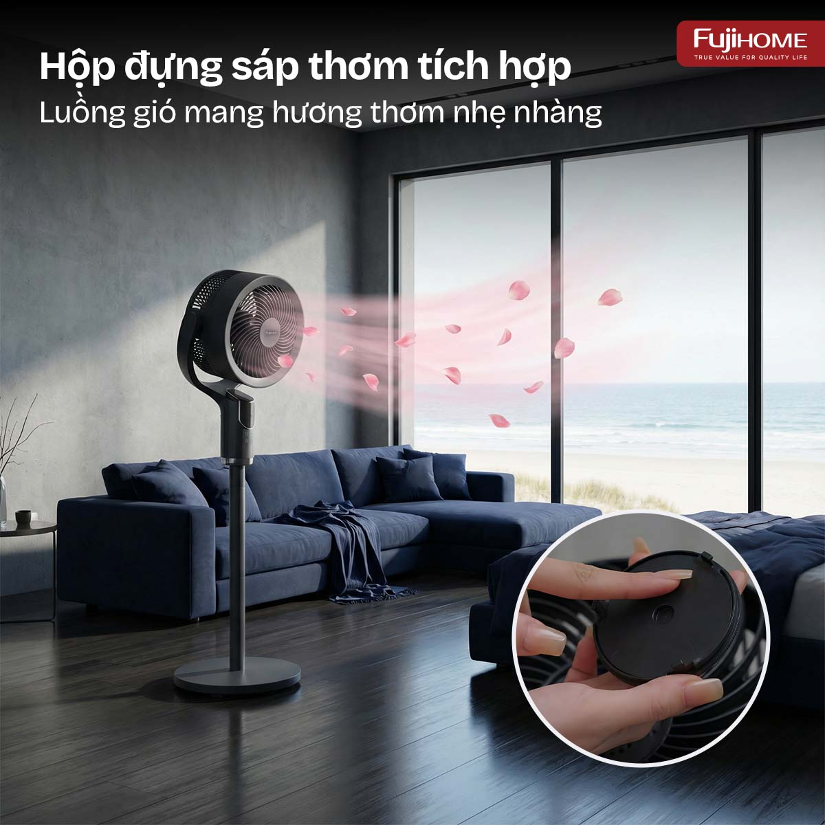Quạt Tuần Hoàn Thông Minh, Ra Lệnh Giọng Nói Fujihome CFR04-Voice (Màu ghi) 7