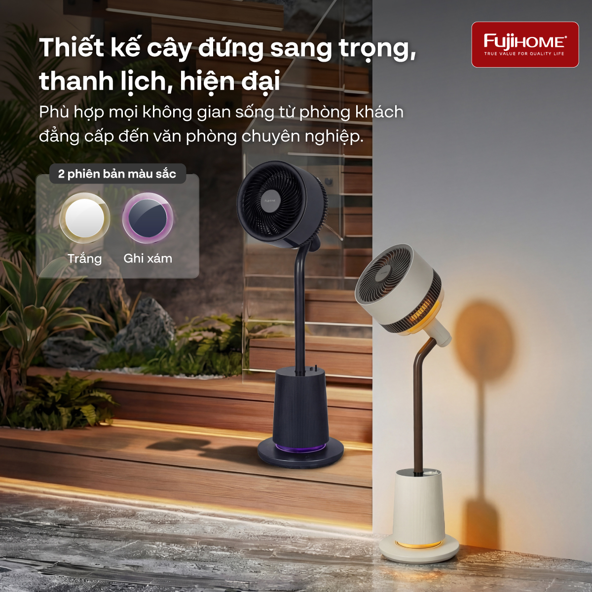 Quạt Tuần Hoàn Thông Minh, Ra Lệnh Giọng Nói Fujihome Luxury CFR01PRO-VOICE (Màu đen) 0