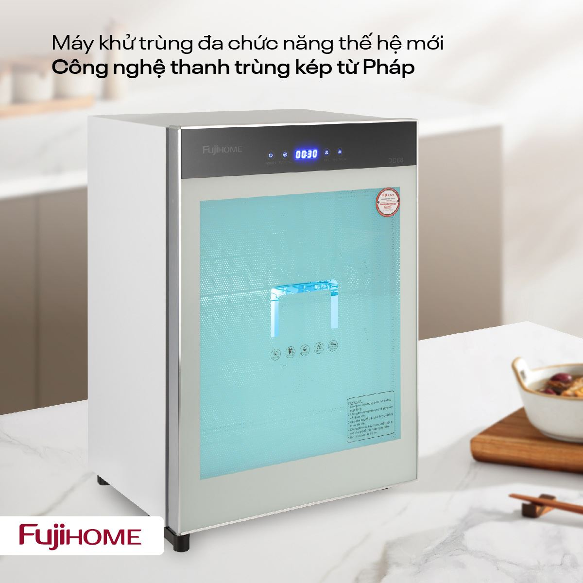 Tủ Sấy Chén Bát Tiệt Trùng Fujihome DD68 6