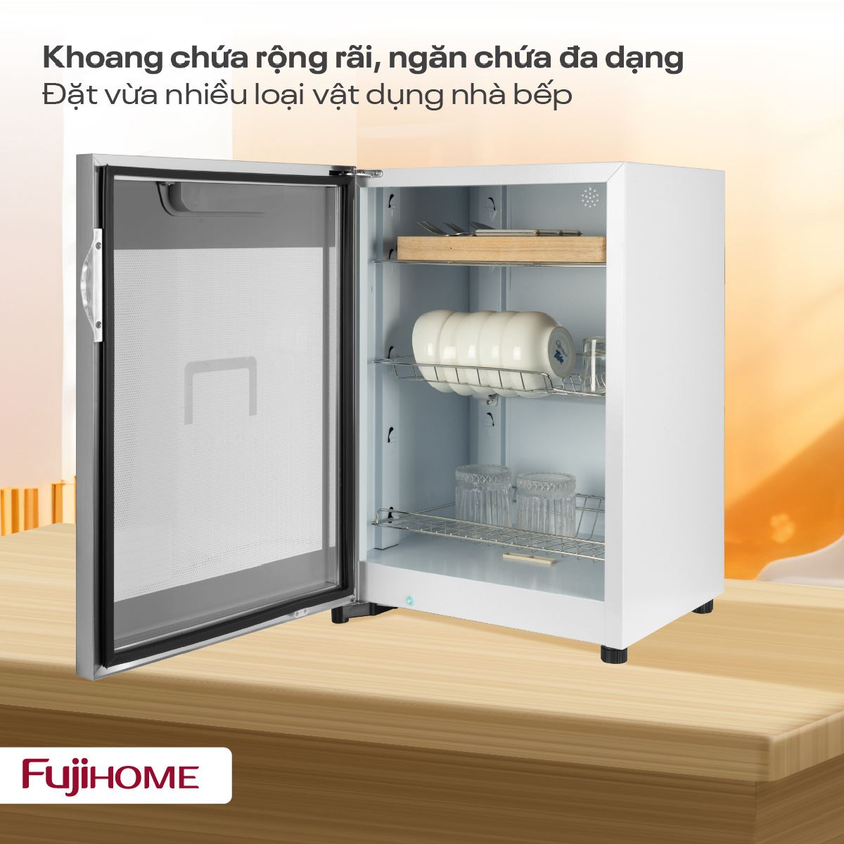 Tủ Sấy Chén Bát Tiệt Trùng Fujihome DD68 8