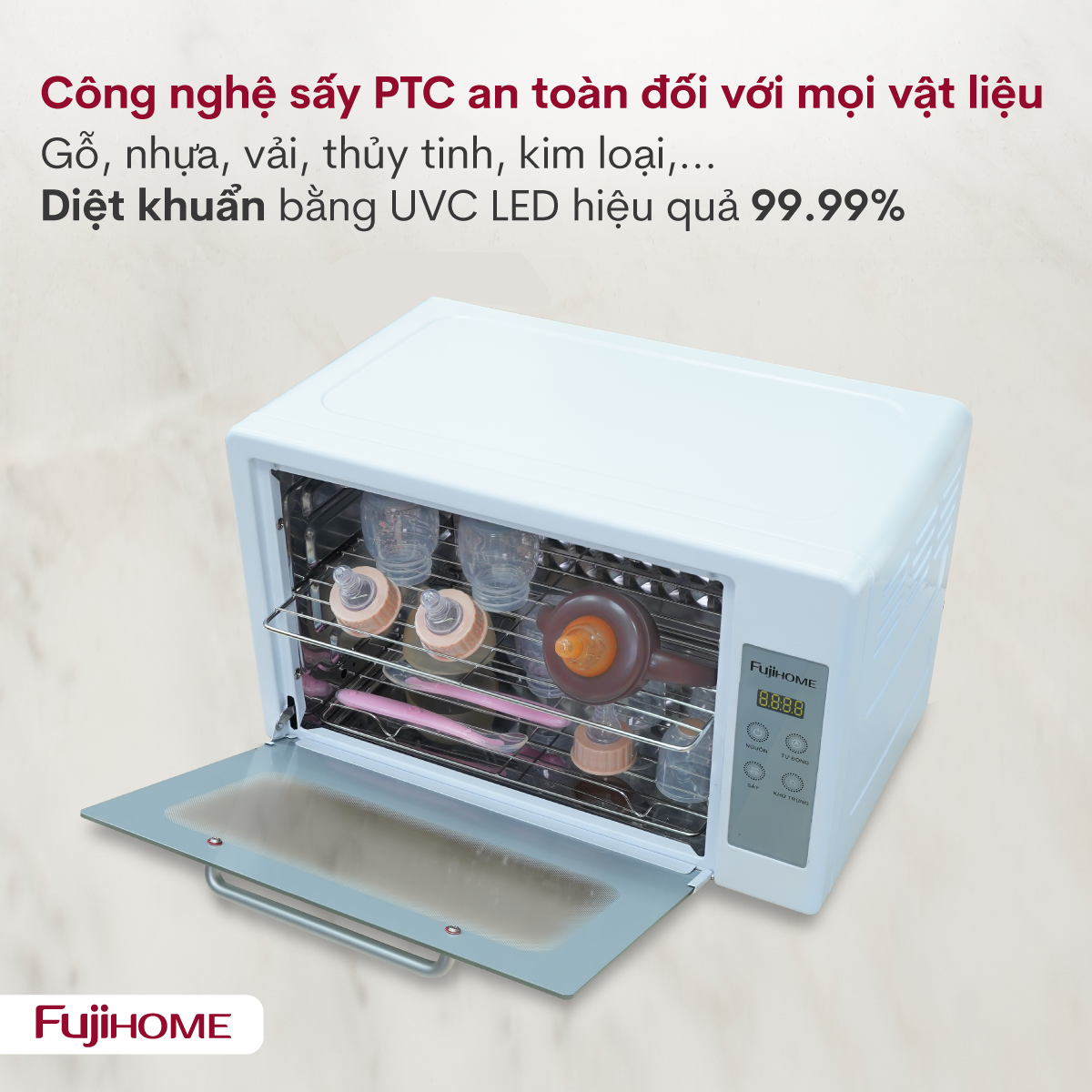 Tủ Sấy Tiệt Trùng Đa Năng Fujihome DD24 3