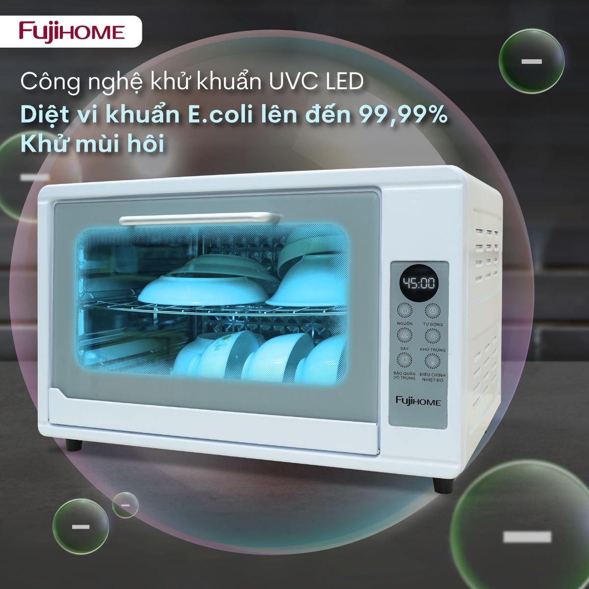 Tủ Sấy Tiệt Trùng Đa Năng Fujihome DD38 6